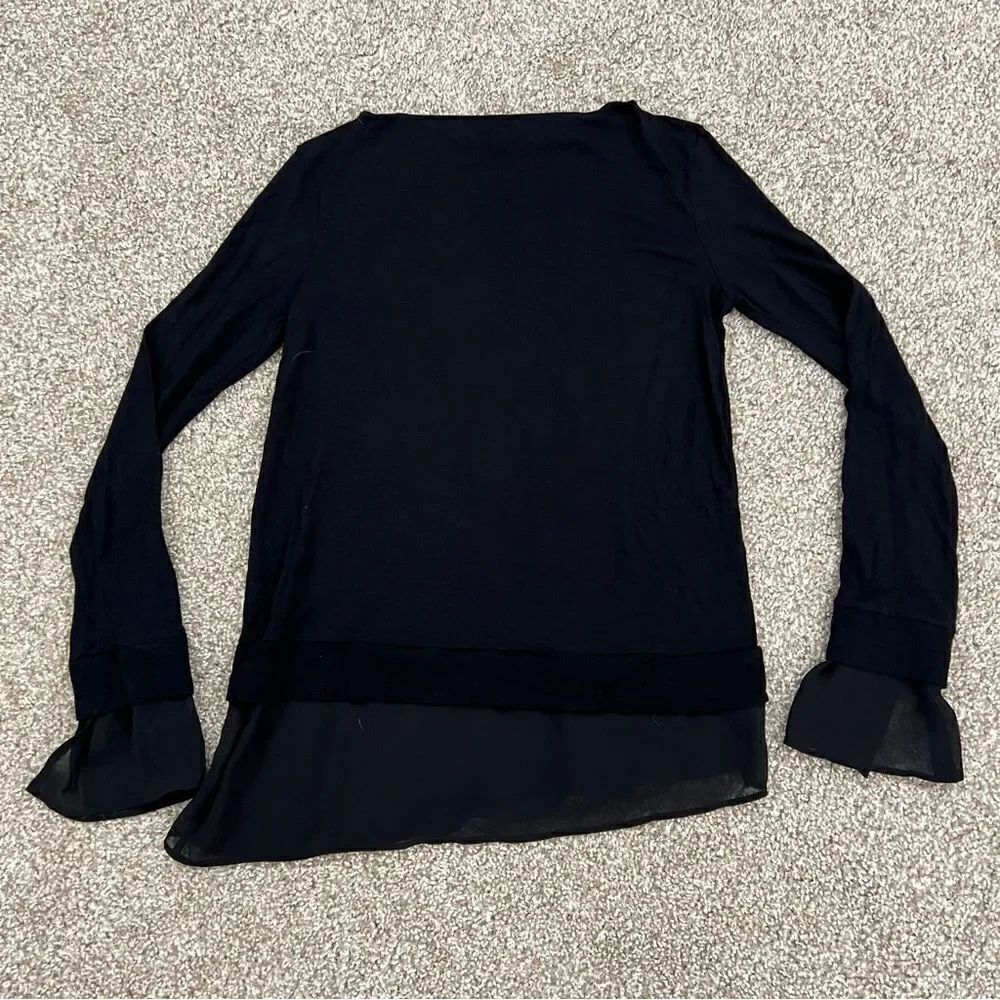 All Saints Asymmetric Sheer Detailed Parel Top Women's XS